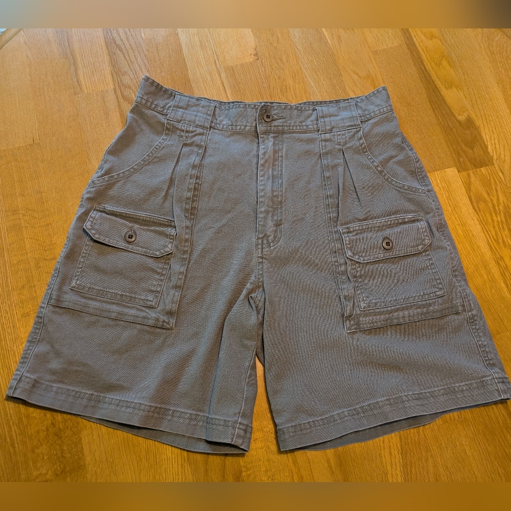 Cabela's Gray Canvas Cargo 7-Pocket Hiker Shorts - Women's Size 12